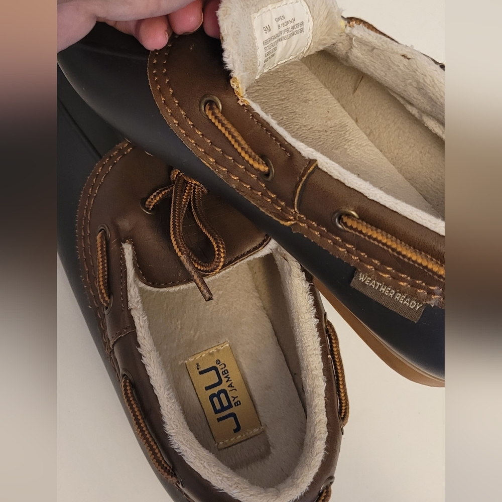 Jambu Men's Dark Brown and Black Boat Shoes - Picture 3 of 12